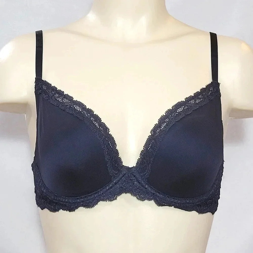32C Paramour 135008 Vivien‎ Plunge Contour UW Bra Black NWT